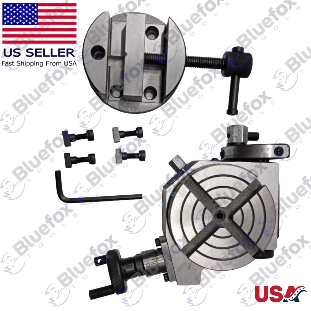 3" TILTING ROTARY TABLE & 3" ROUND VICE VISE BLUEFOX TOOLS
