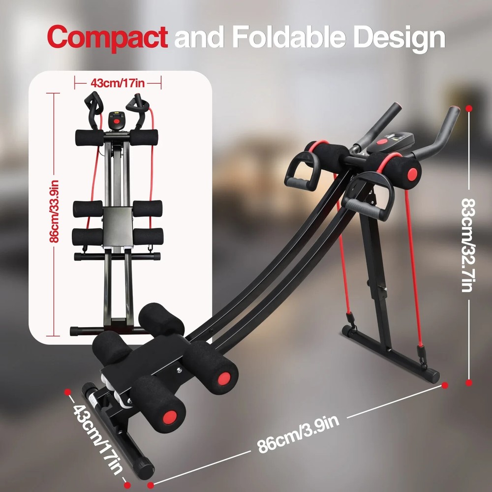 FOLDABLE VERSATILE AB & FULL BODY WORKOUT MACHINE - NEW & SHIPS FREE!