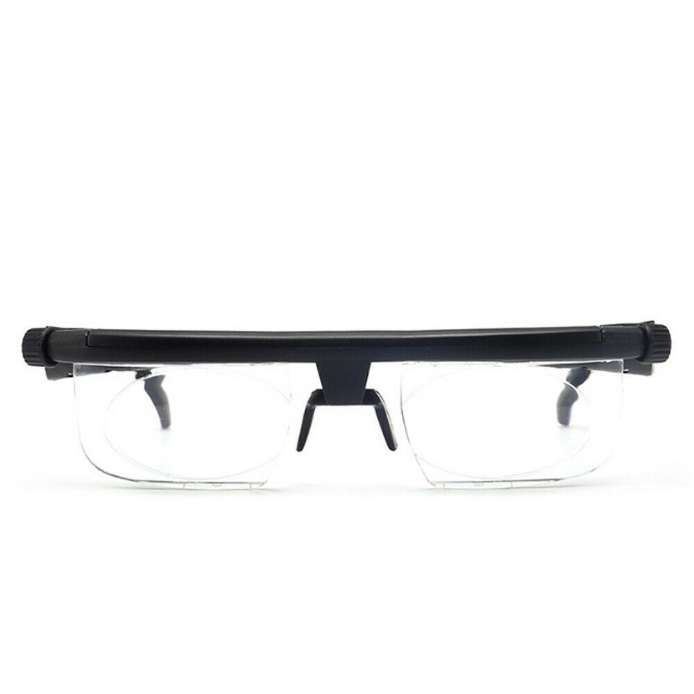 Dial Adjustable Glasses Variable Focus For Reading Distance Vision Eyeglasses US