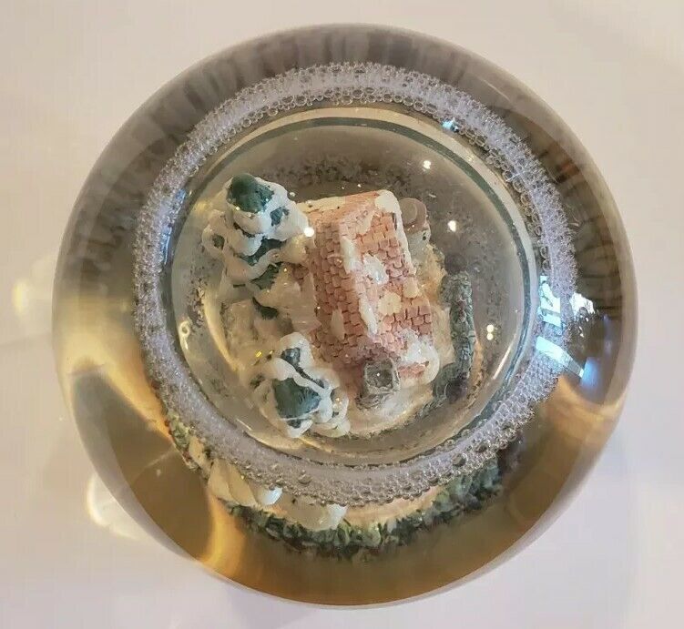 House In Winter Snow Globe, 7"