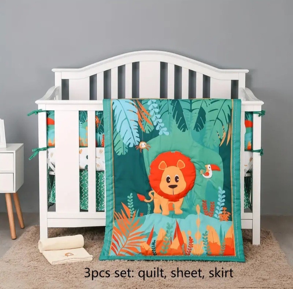 Crib Bedding Set, 3 Pieces