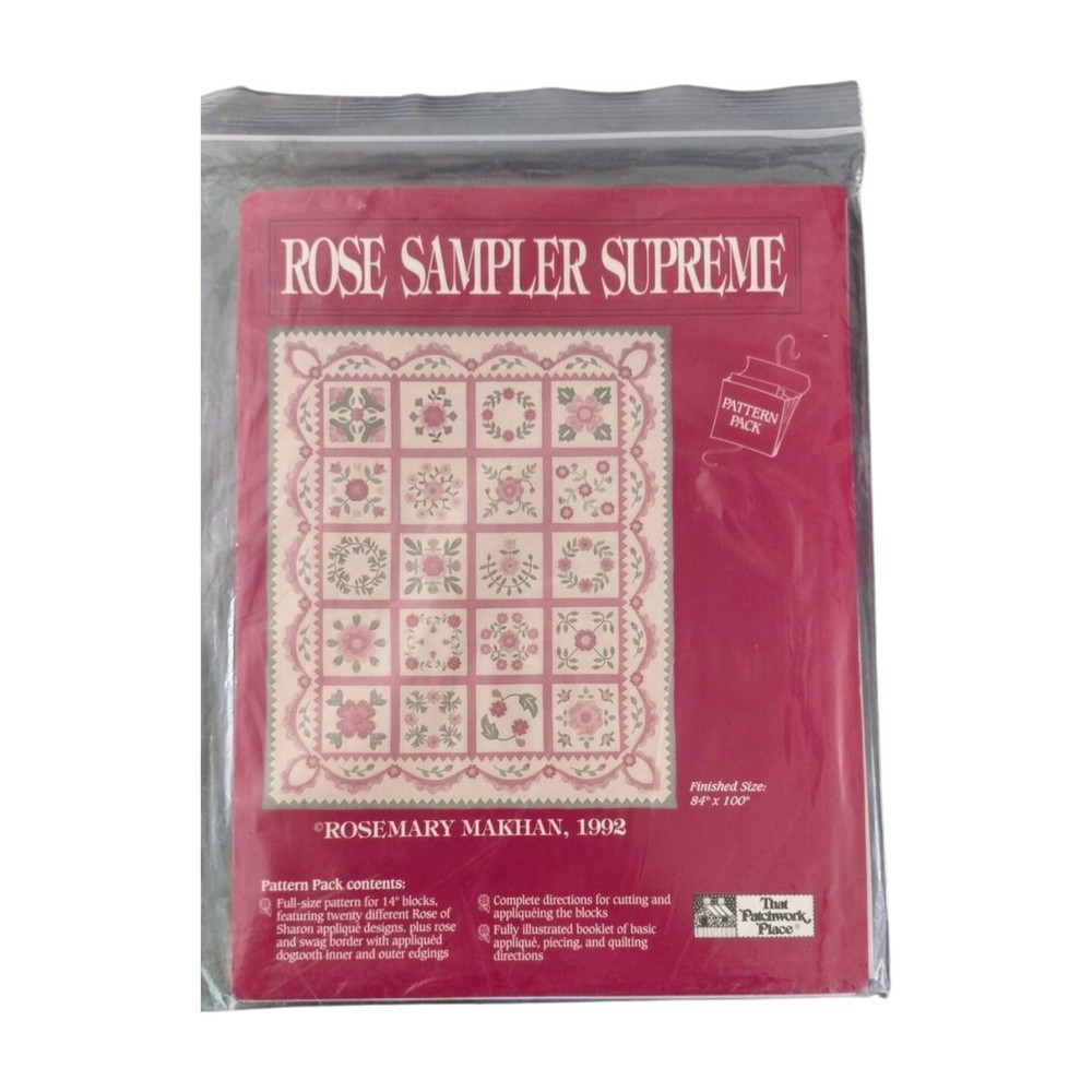 Rose Sampler Supreme Applique Quilt Pattern Pack Uncut That Patchwork Place
