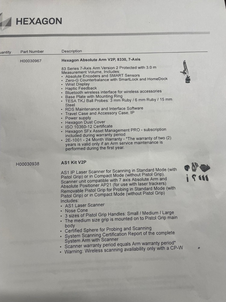 Hexagon Absolute Arm V2P 8330 7 Axis