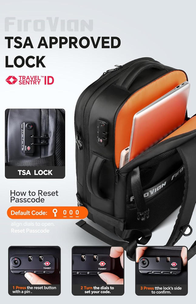 Vacuum Backpack Travel, 70L Expandable Carry on Backpack with Compression System