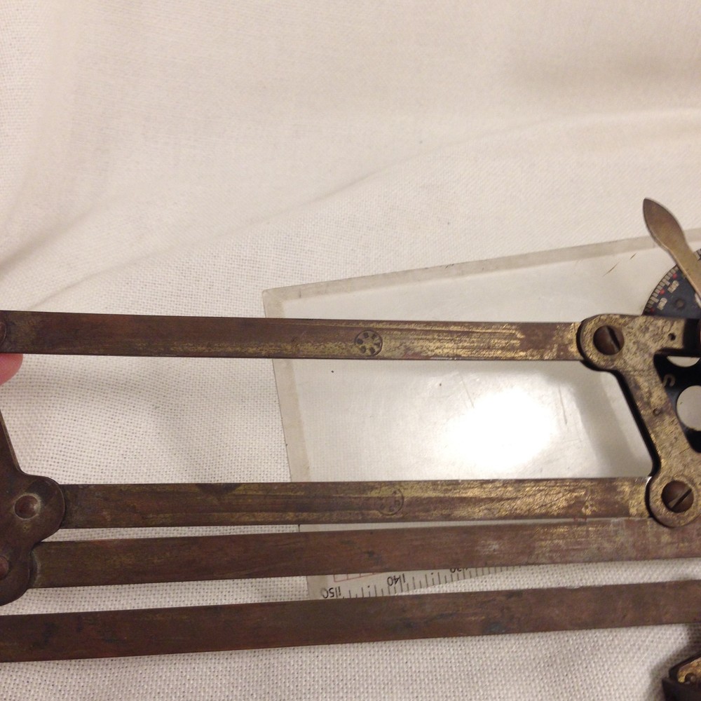 WWII RAF Air Force Navigators Chart Table Plotter Arm Perspex Rule BETEC Bomber