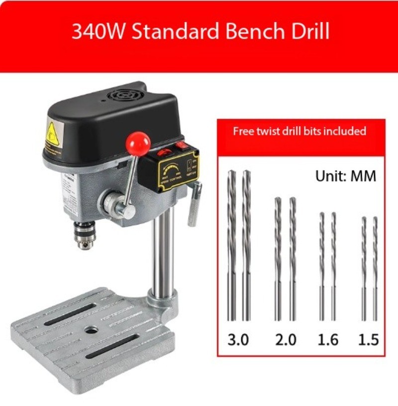 Precision Bench Drill Miniature 220V Drill Press Multi-Function Drilling Machine