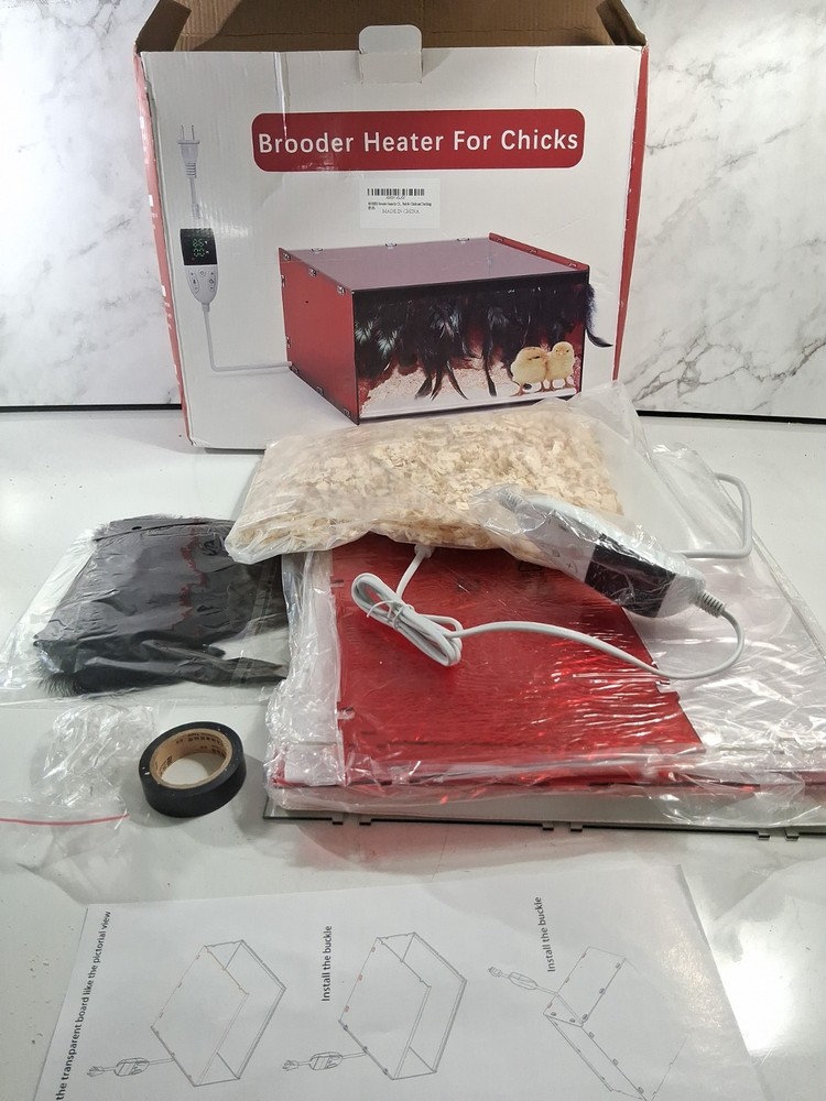 Chicken Brooder Box for Chicks, Revamped Chick Brooder Heater with Adjustable Te