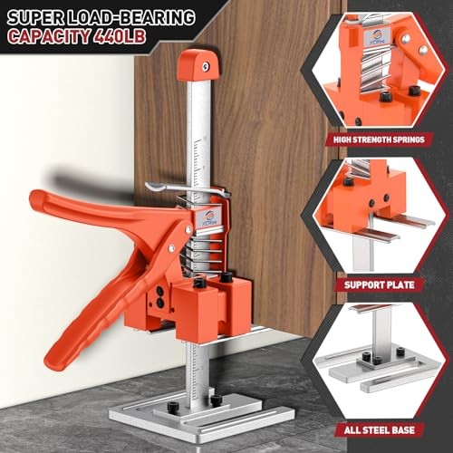 Labor Saving Arm Jack Handle 2 Pack, Construction Jack, Wall Tile Orange