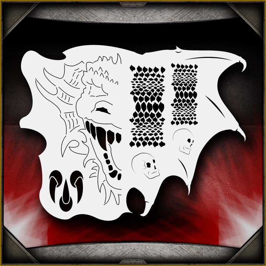 Dragon Master Airbrush Stencil Template Airsick