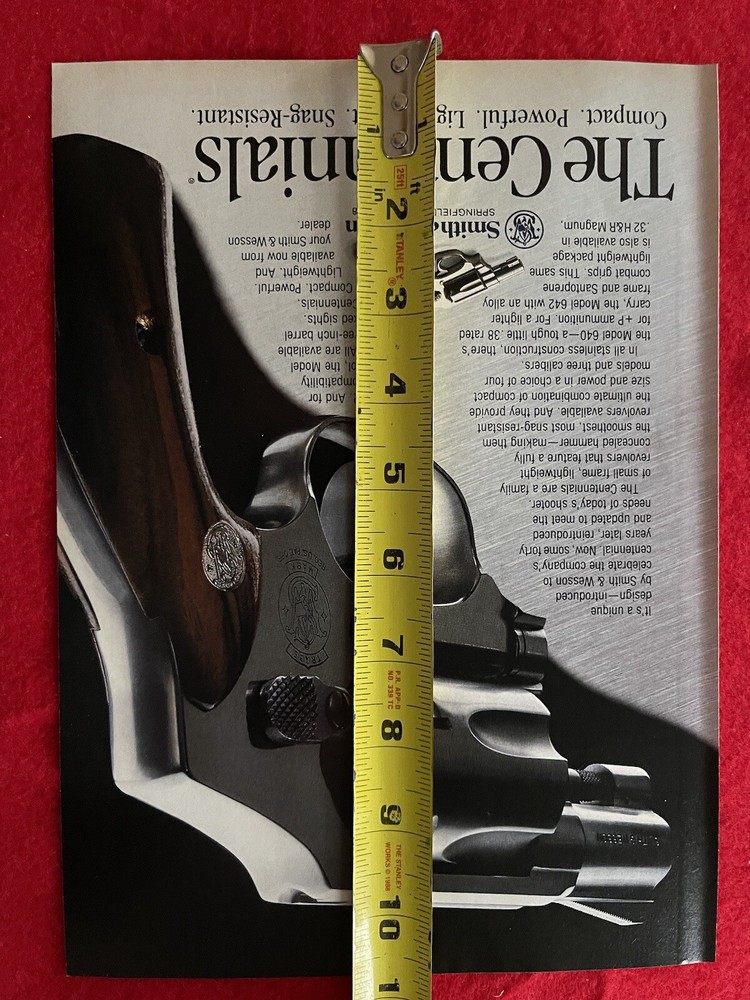 Smith & Wesson Revolvers 1991 Print Ad The Centennials Advertisement
