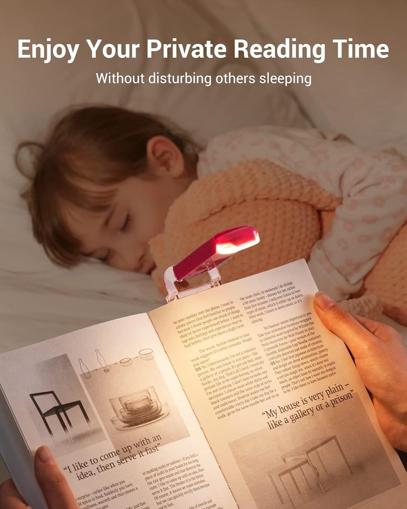 Portable Adjustable Reading Light - USB Rechargeable & Lightweight for Travel