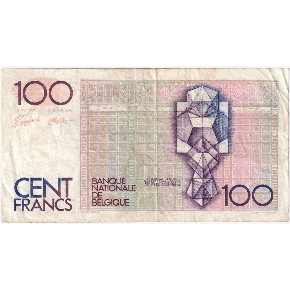 [#1291997] Belgium, 100 Francs, VF