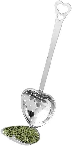 1Pc Silver Tea Strainers for Loose Tea Tea Infuser Heart Shaped Tea Filter Se...