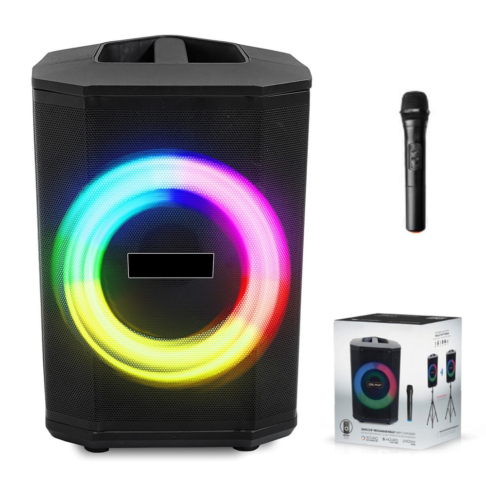 2400W Portable Bluetooth Speaker Loud & Crisp Sound Tiltable Function 8" Woofer