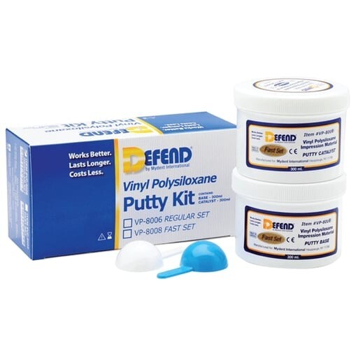 DEFEND PUTTY REG SET VPS IMPRESSION MATERIAL 300 ML EACH, BASE & CATALYST VP8006