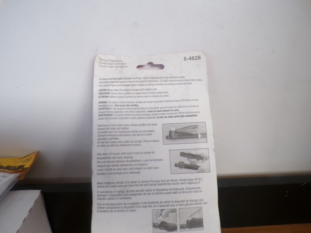 NEW GENUINE CHAPIN 6-4626 REPLACEMENT POLY SPRAY HANDLE