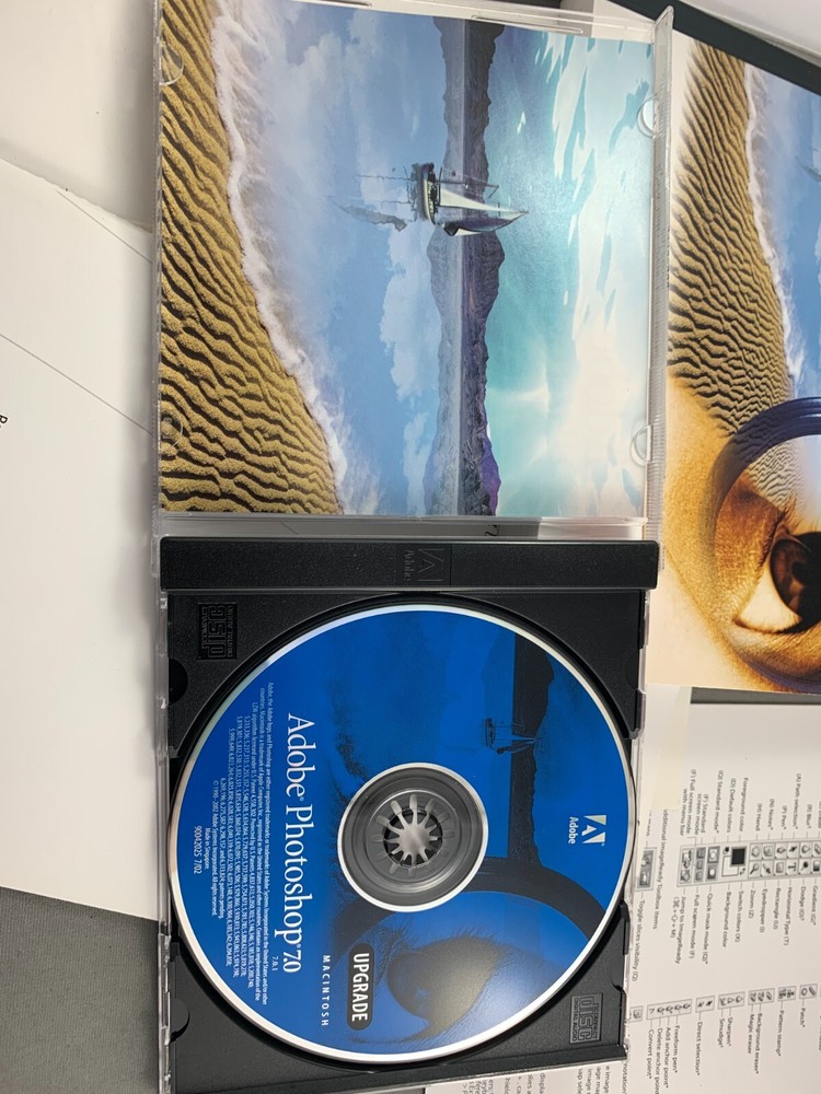 Adobe Photoshop 7.0 Upgrade Software CD Mac OSX Serial 2002 (L)