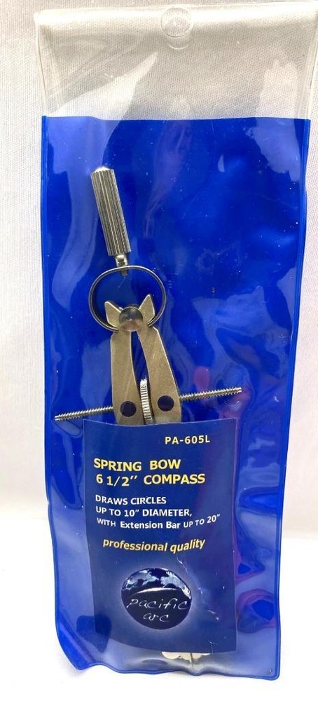 Pacific Arc Professional Spring Bow Drafting Compass PA-605L 6 ½”