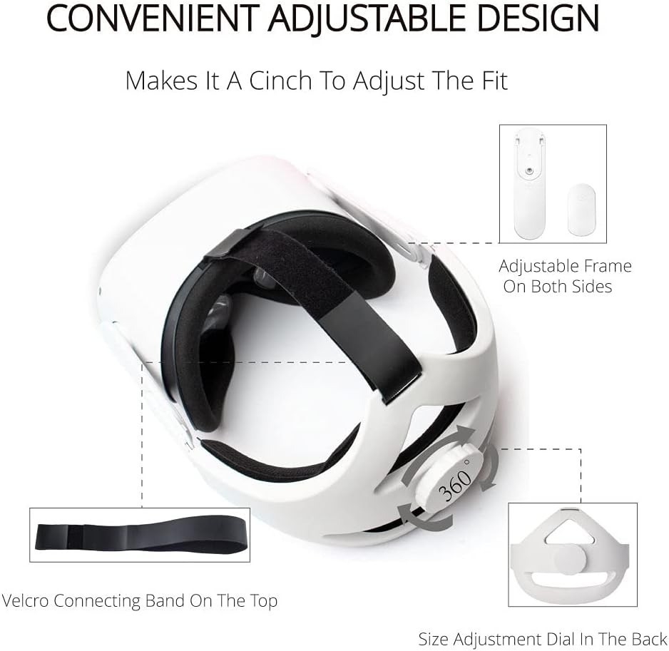 Ergonomic Head Strap for Meta Quest 2 VR - Sweatproof & Durable Design