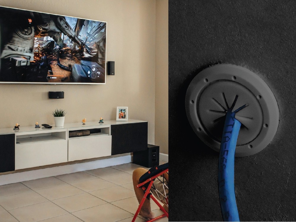 1.5" Cable Pass Through Port Spring Lock - Black- Construct Pro Speedy’Z