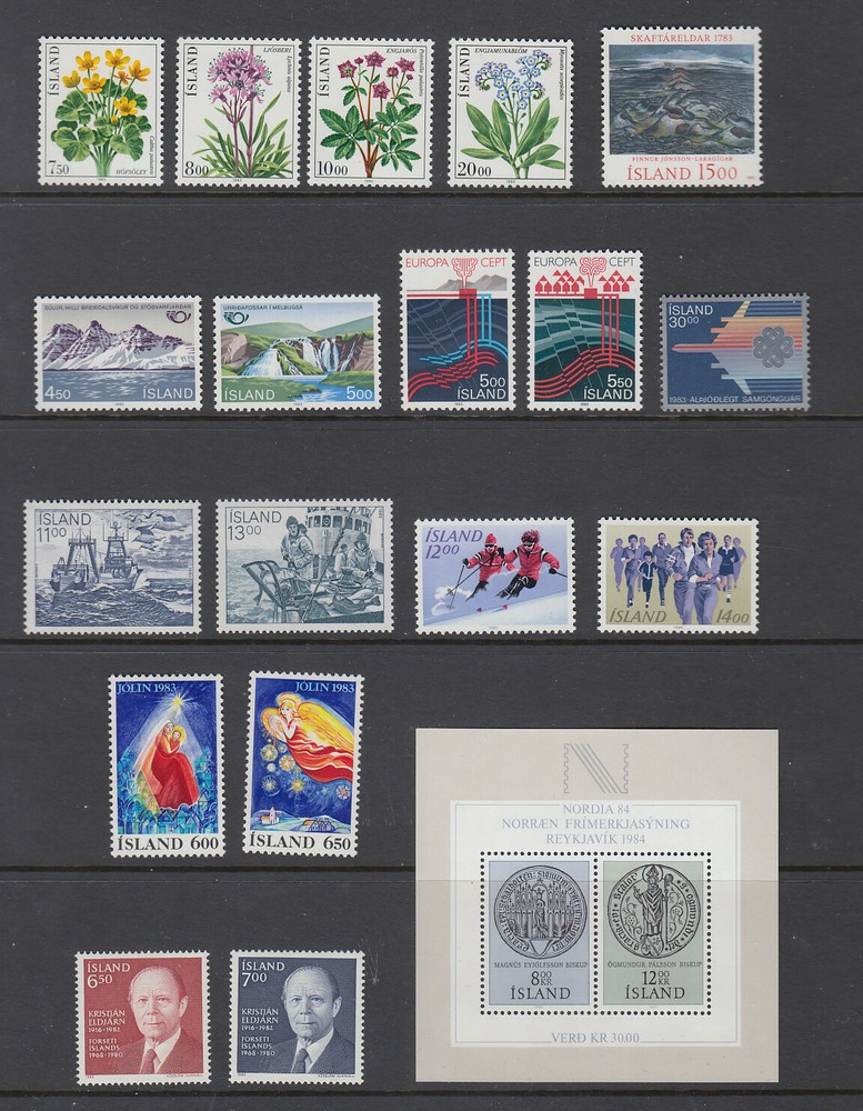 Iceland Complete Year 1983 Mint Never Hinged