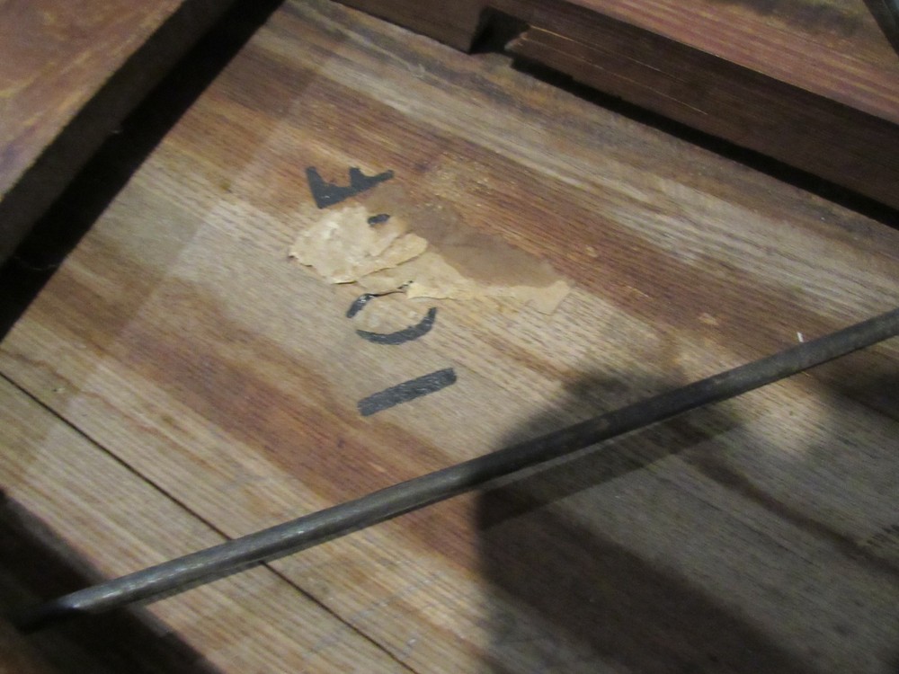 ANTIQUE ORIGINAL 1800's FOLDING CHESS CHECKERBOARD TABLE SOLID PLANK TOP