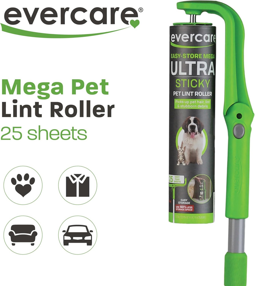 Easy-Store Mega 25 Layer Extended Handle Pet Lint Roller