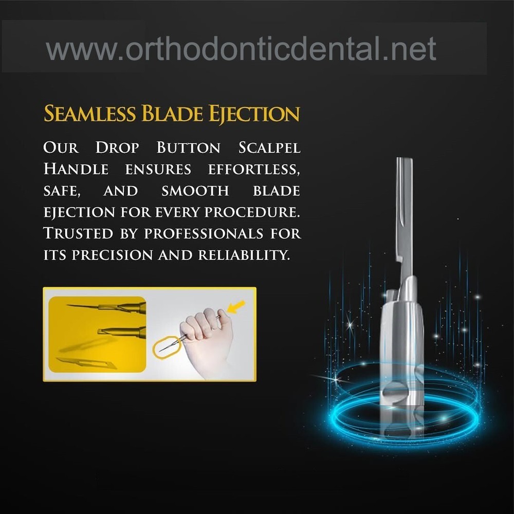 Push Release Blade Scalpel Handle No 3 Easy One Hand Drop Button Control TGA Reg