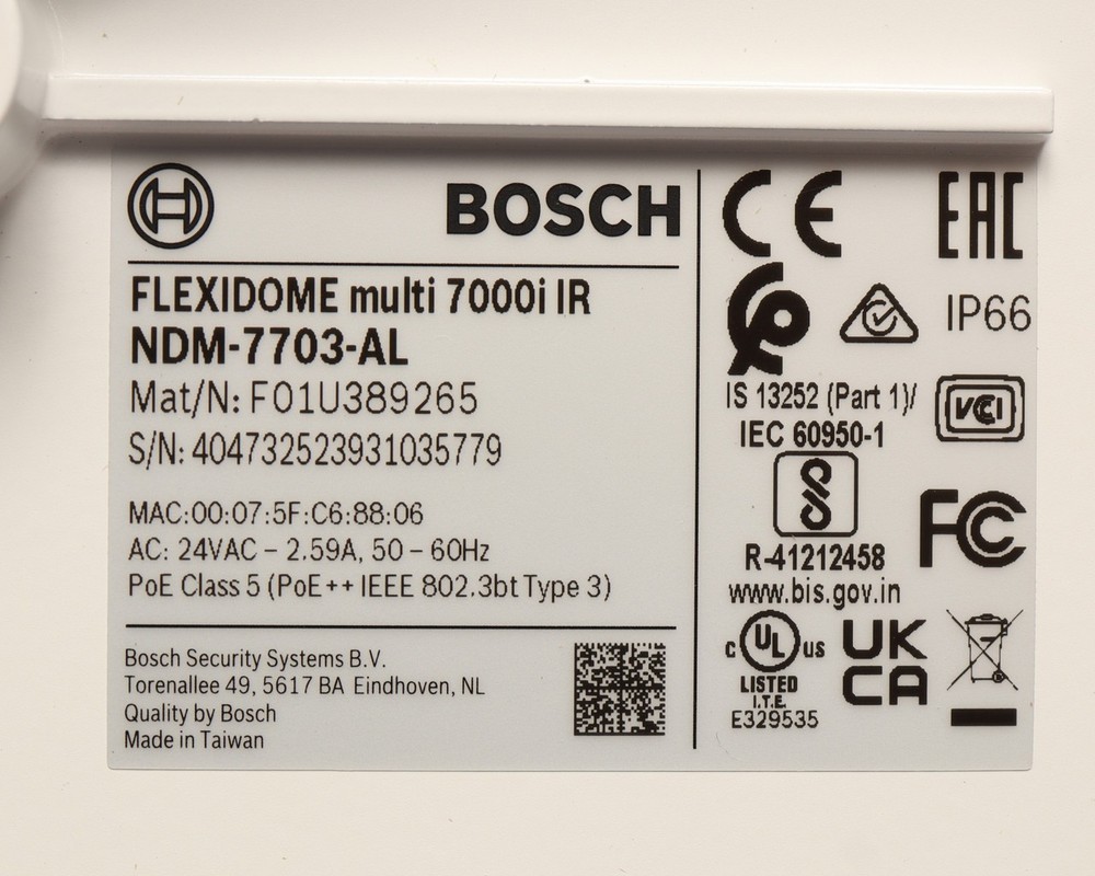 Bosch NDM-7703-AL Multi-Sensor IP Security Camera