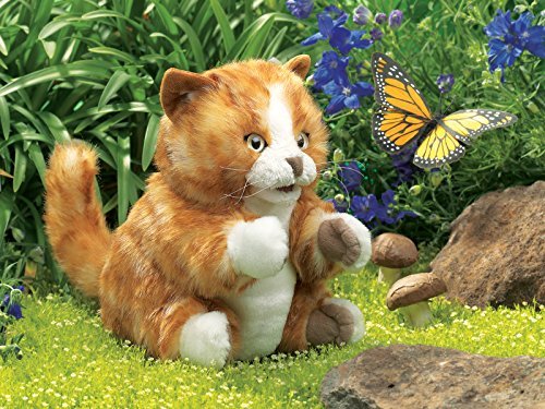 Folkmanis Orange Tabby Kitten Hand Puppet