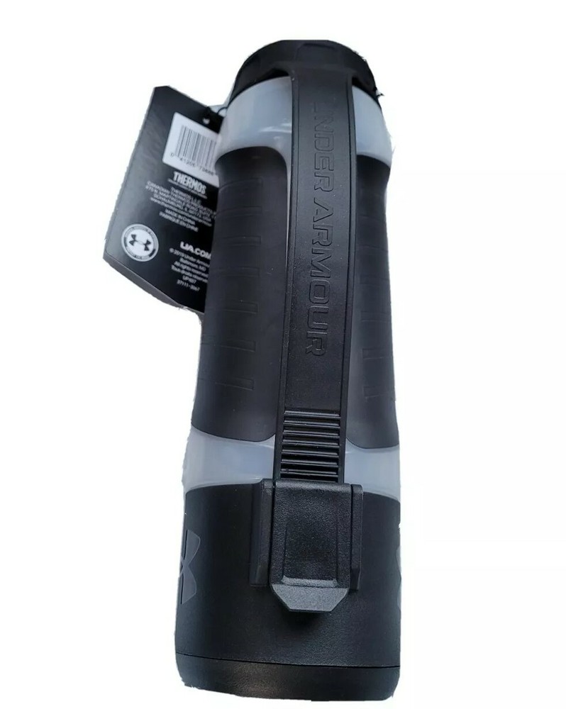 Under Armour Handle-it 24 oz Squeeze Hydration Water Bottle, Clear/Black