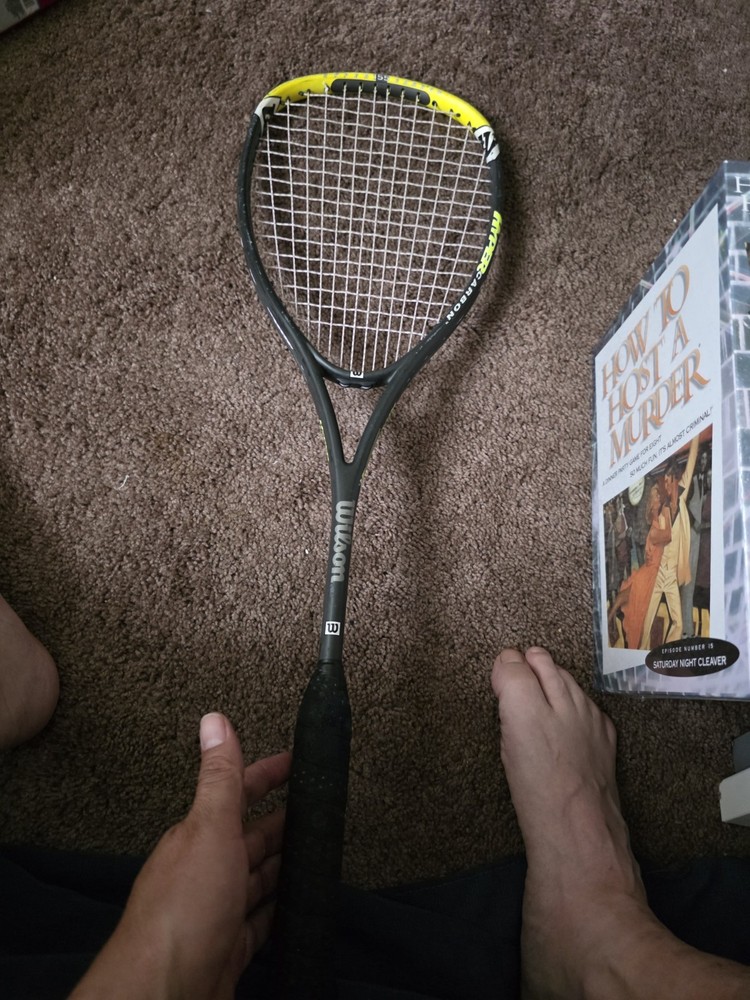 wilson hyper carbon 155 grams squash racquet