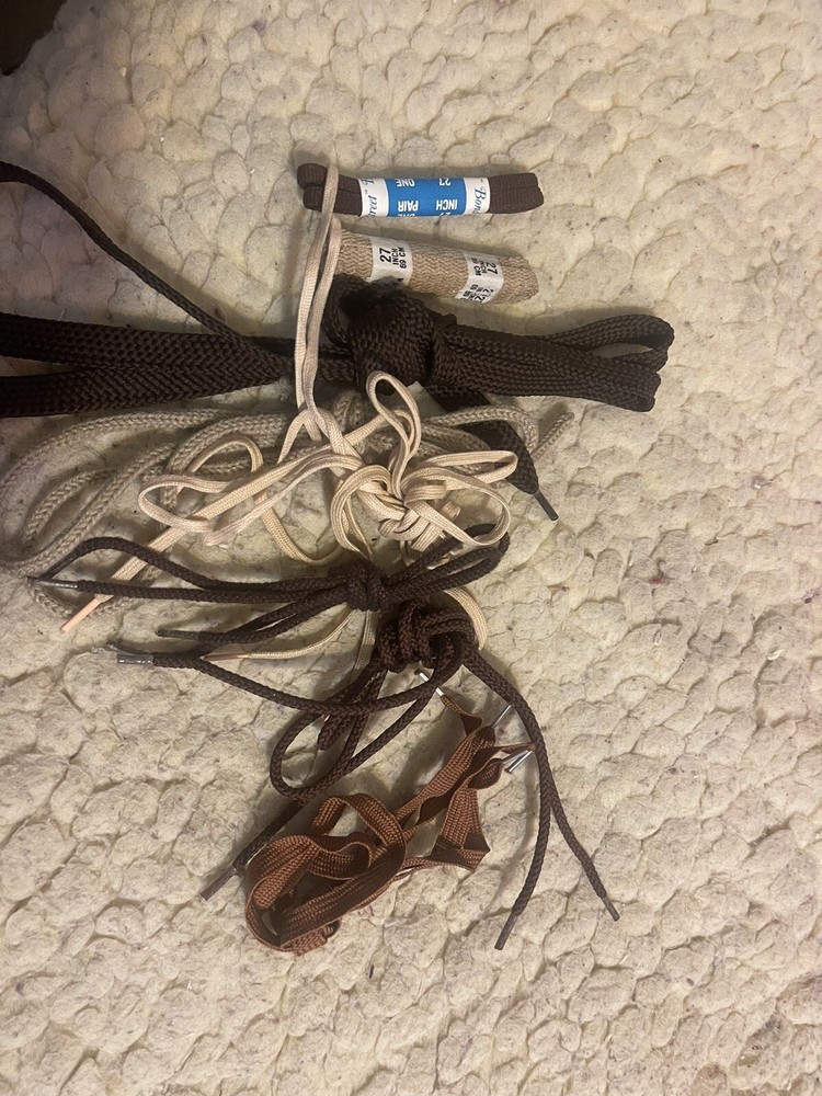 Brown Shoe Laces 8 Pair Some New Some Used