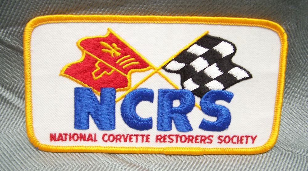 NATIONAL CORVETTE RESTORERS SOCIETY EMBROIDERED  PATCH 6" X 3"