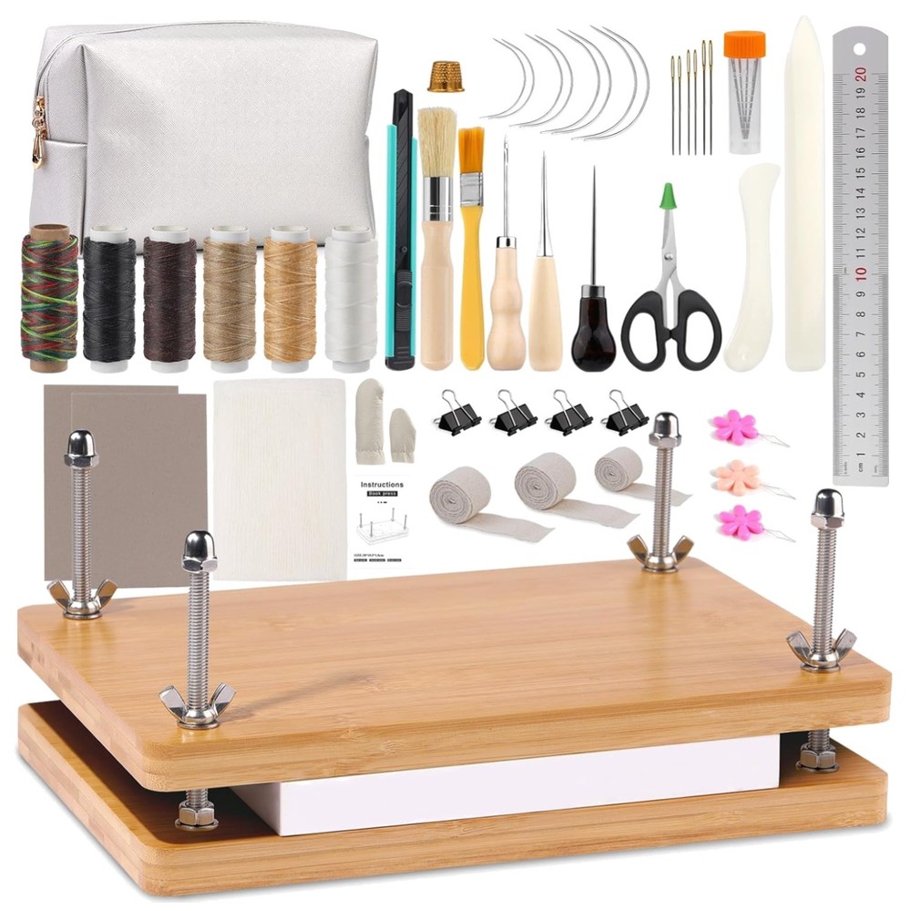 45-Piece Bookbinding Supplies Set - Tools for Creative Bookmaking