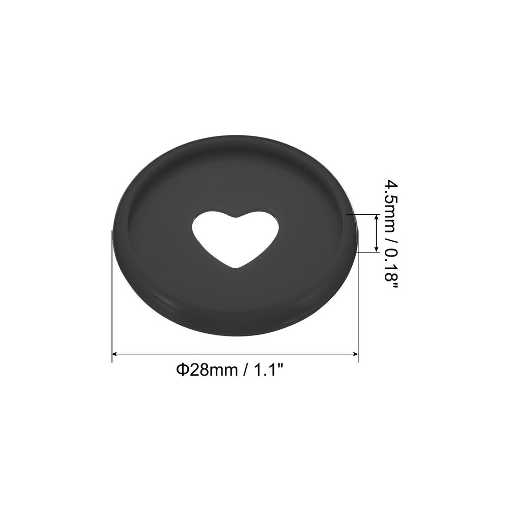 28mm Book Binding Discs 22pcs Discbound Expansion Discs Heart, Black