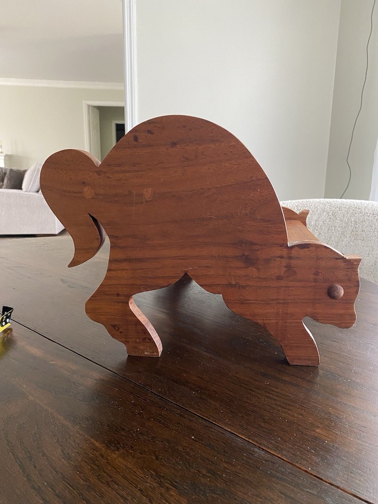 Vintage Wooden Cat Step Stool