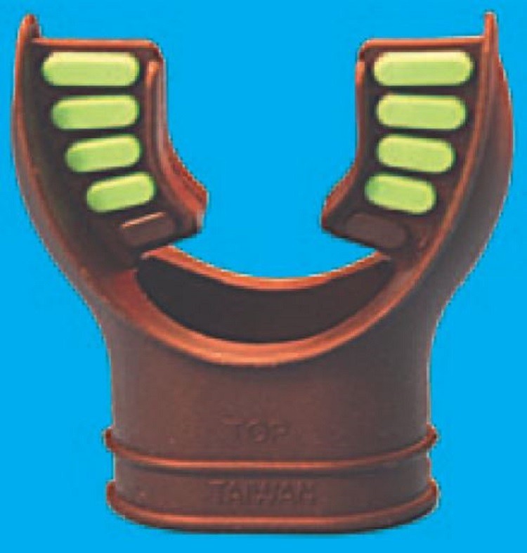 Trident Silicone Molded Tab Mouthpiece, Yellow