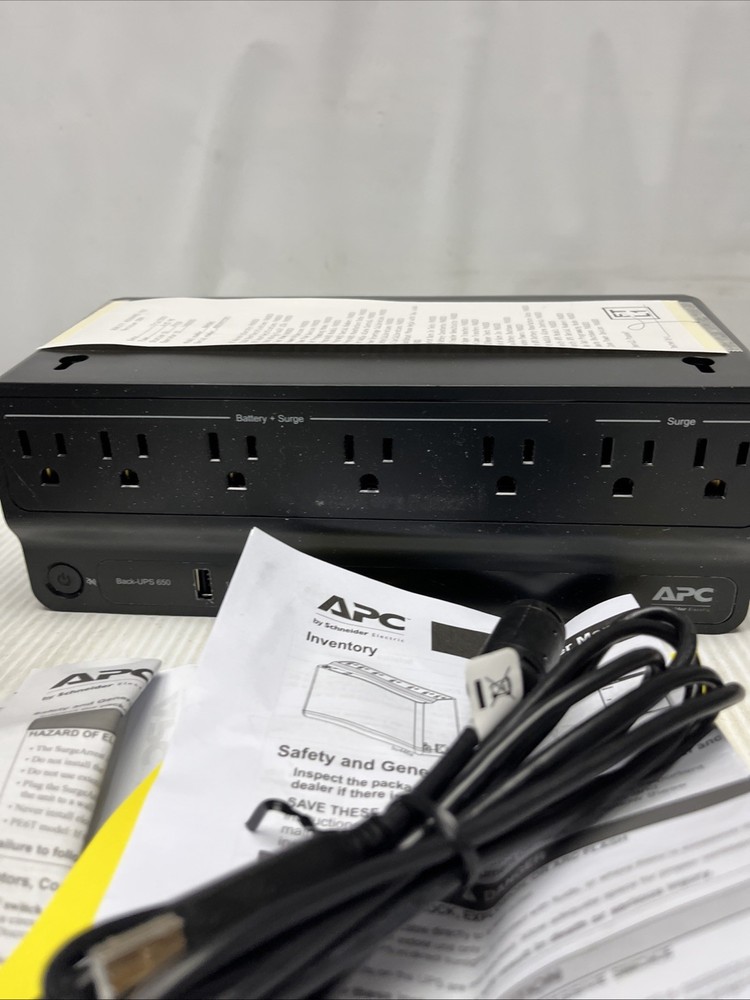 APC 650 VA battery back up BN650M1 Surge Protector
