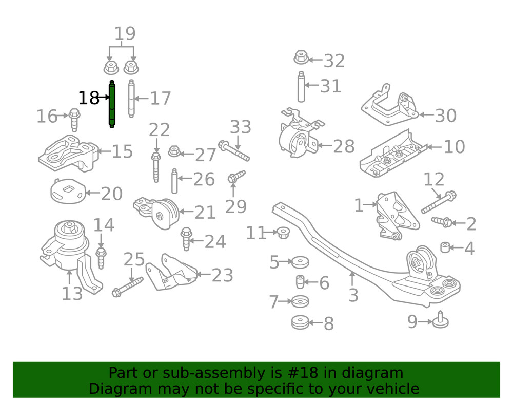 Genuine Ford Engine Mount Support Bracket Stud W710110S439