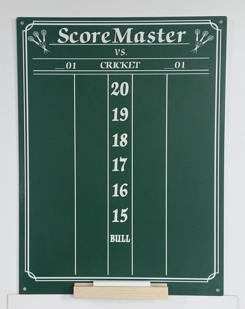 Scoremaster Chalk Dart Scoreboard (Medium Size) Cricket & 01 Games