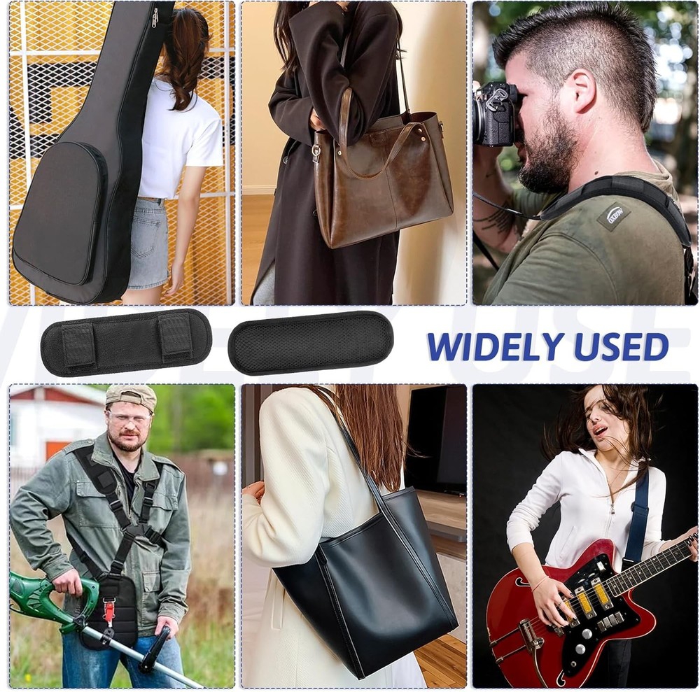 2 Pcs Soft Shoulder Strap Pad, Thick & Breathable Backpack Strap Pads, Removable