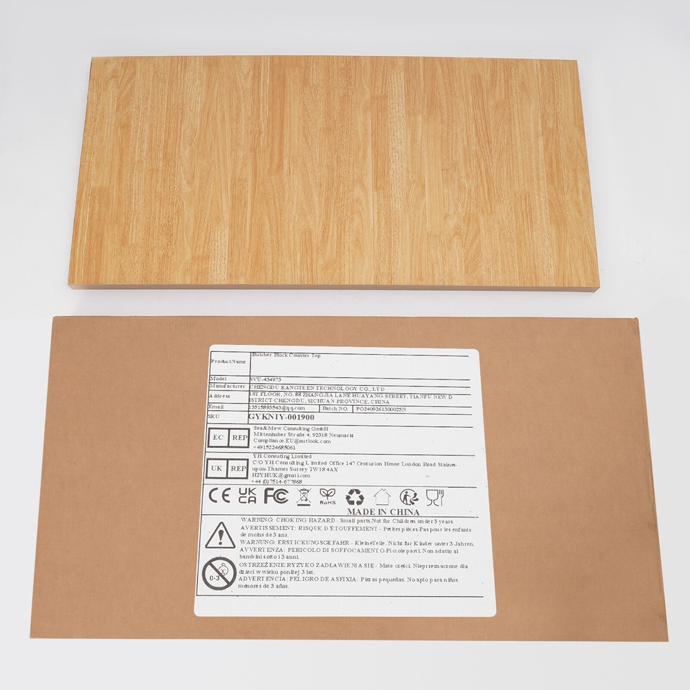 Wood Color 60x120x3.5cm Adjustable Workbenches Tabletop Rectangular Countertop