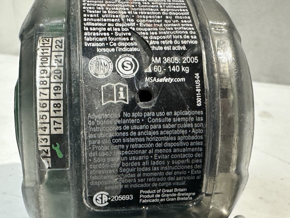 MSA V-TEC PFL Personal Fall Limiter