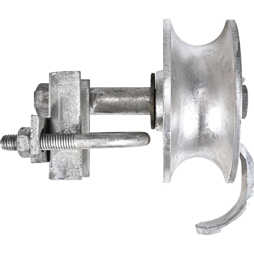 Galvanized Steel Sliding Gate Rollers & Track Hardware for 2" Gate Frame - 1 Pac