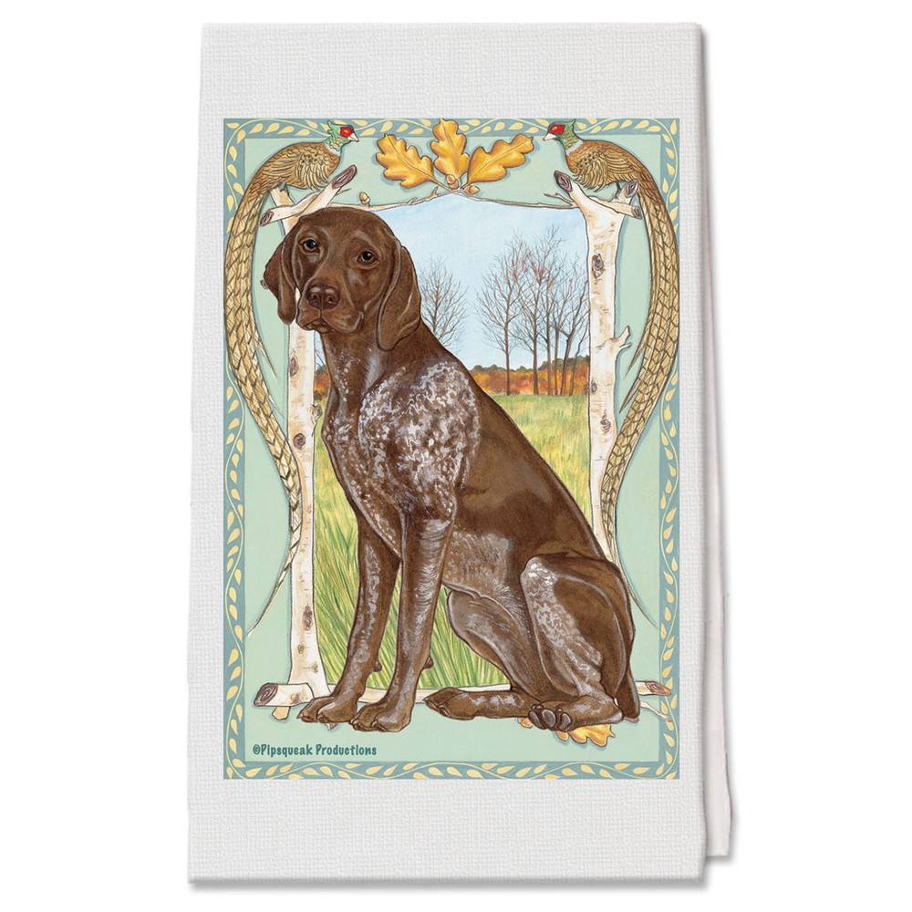 German Shorthaired Pointer Decorative Cotton Kitchen Dish Towel, Pet Gift