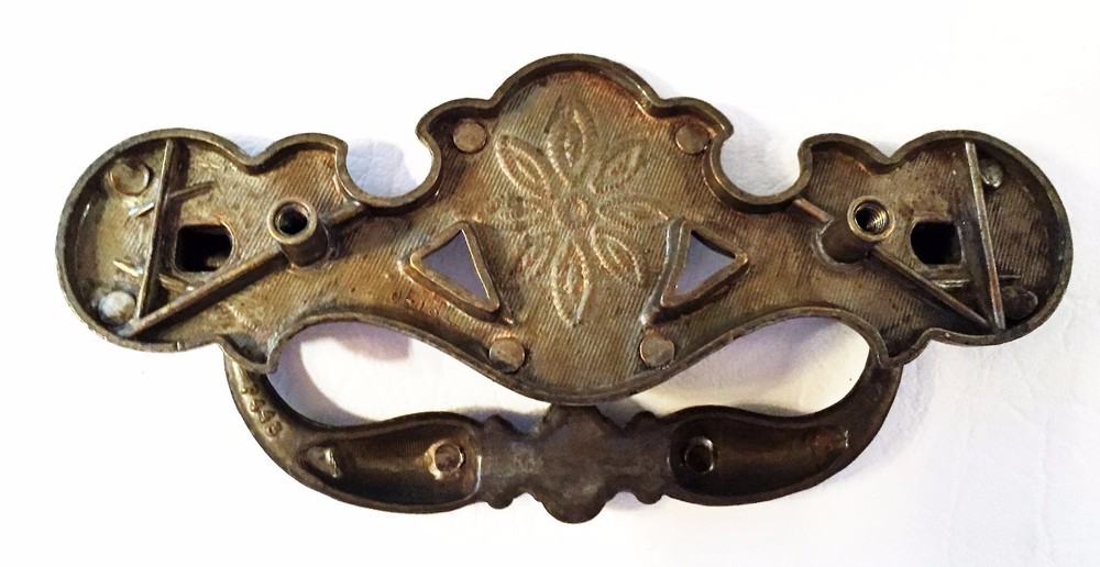 Antique Hardware Brass Chippendale Colonial drawer pull 3"centers