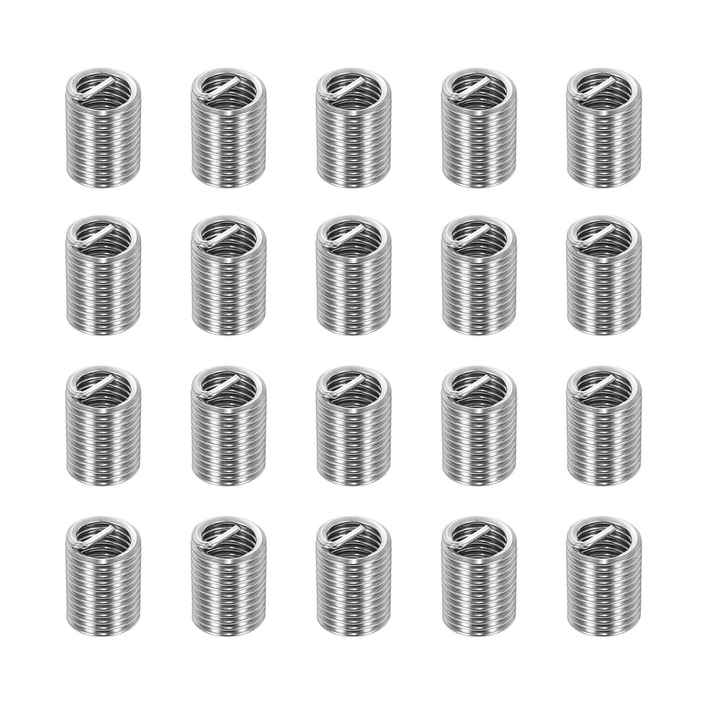 20pcs Wire Thread Inserts M6x1 Metric 2.5D 15mm Helical Threaded Sleeve