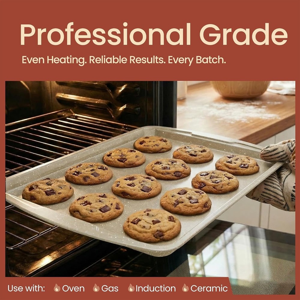 Bakken Swiss Bakeware Set – 6 Piece – Stackable Deluxe Non-Stick Baking Pans