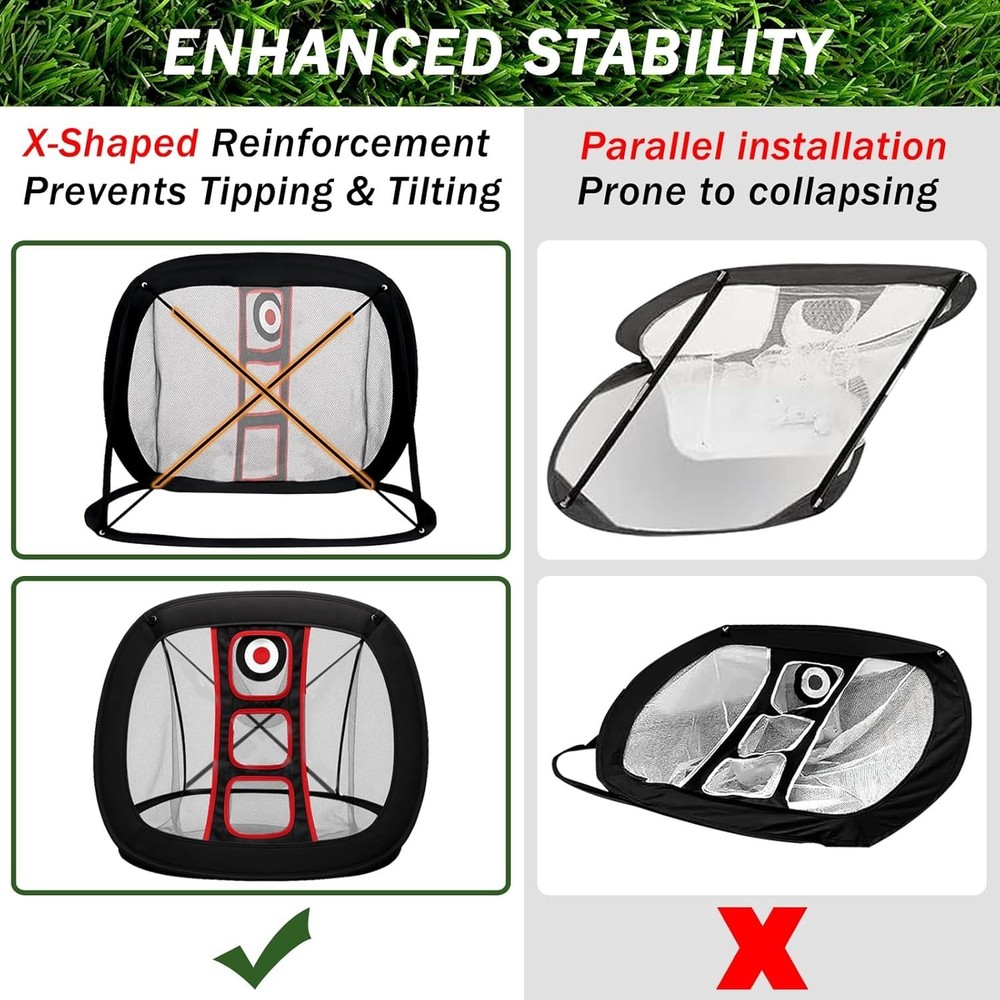 Durable Golf Chipping Net Set with Practice Balls - Elevate Your Skills Anywhere